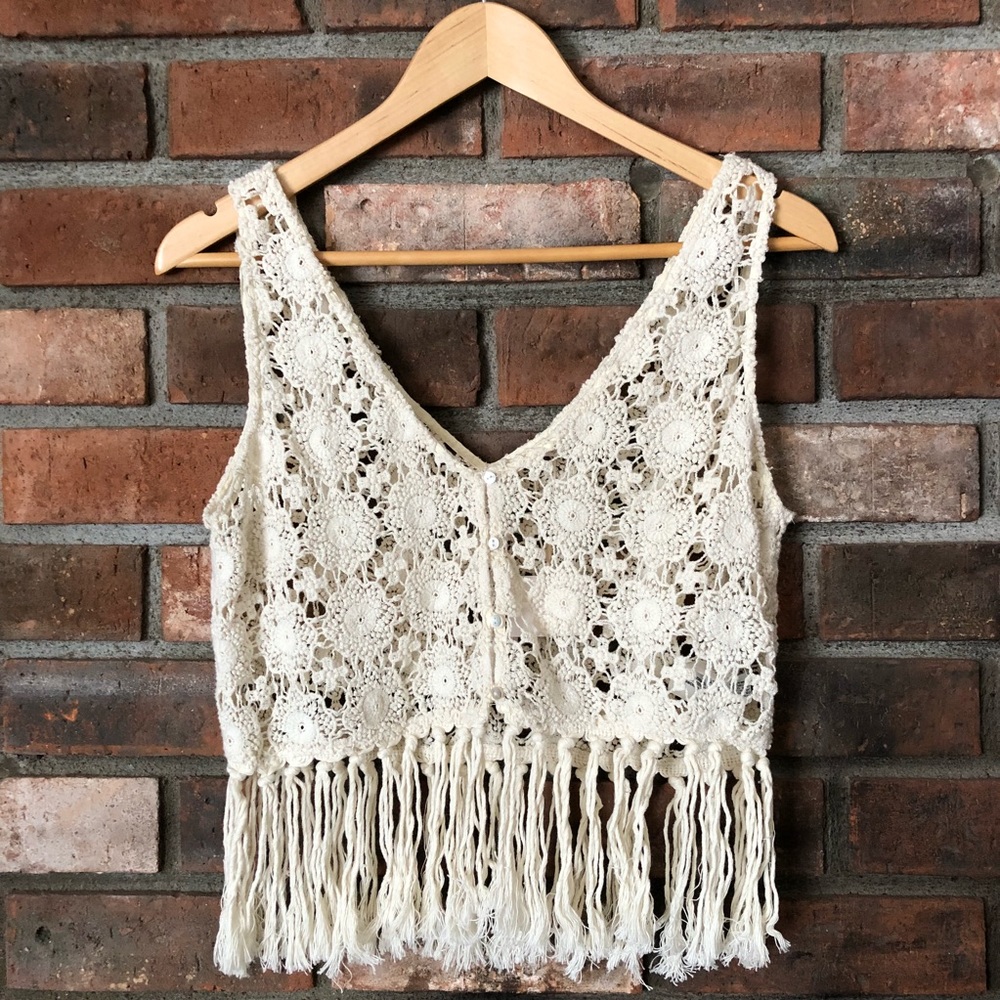 Zara • Fringe Crochet Top/Vest